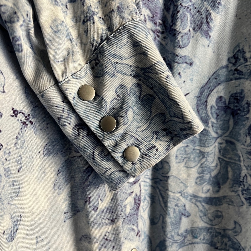 Beautiful Soft Surroundings Paisley Maxi Dress Womenโs Large | Snap Front - Picture 3 of 4